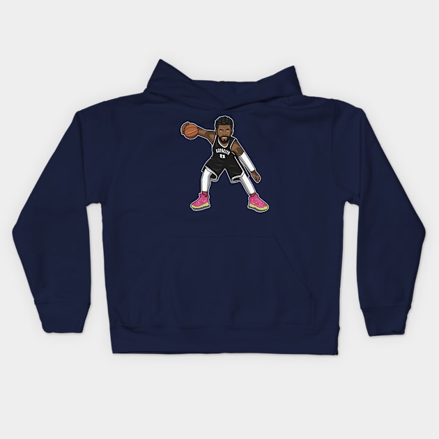 Kyrie Irving Cartoon Style - Away Kids Hoodie by ray1007